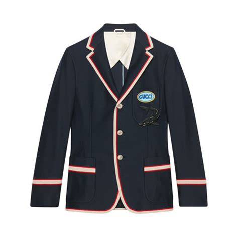 cotton jacket with gucci pool patch|$2,980, Gucci Cotton Jacket With Pool Patch .